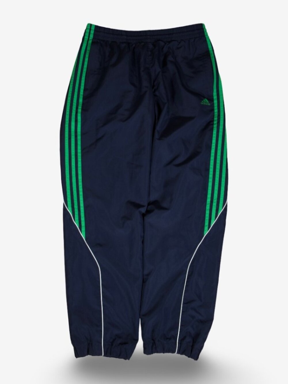 Adidas Oversized Navy Green Stripes Track Pants